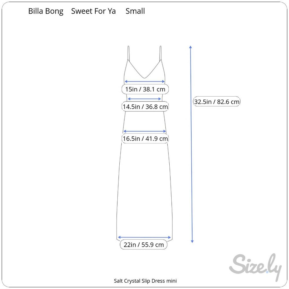 BillaBong Sweet For Ya in Salt Crystal Slip Dress Decorative Buttons Small - Picture 8 of 8